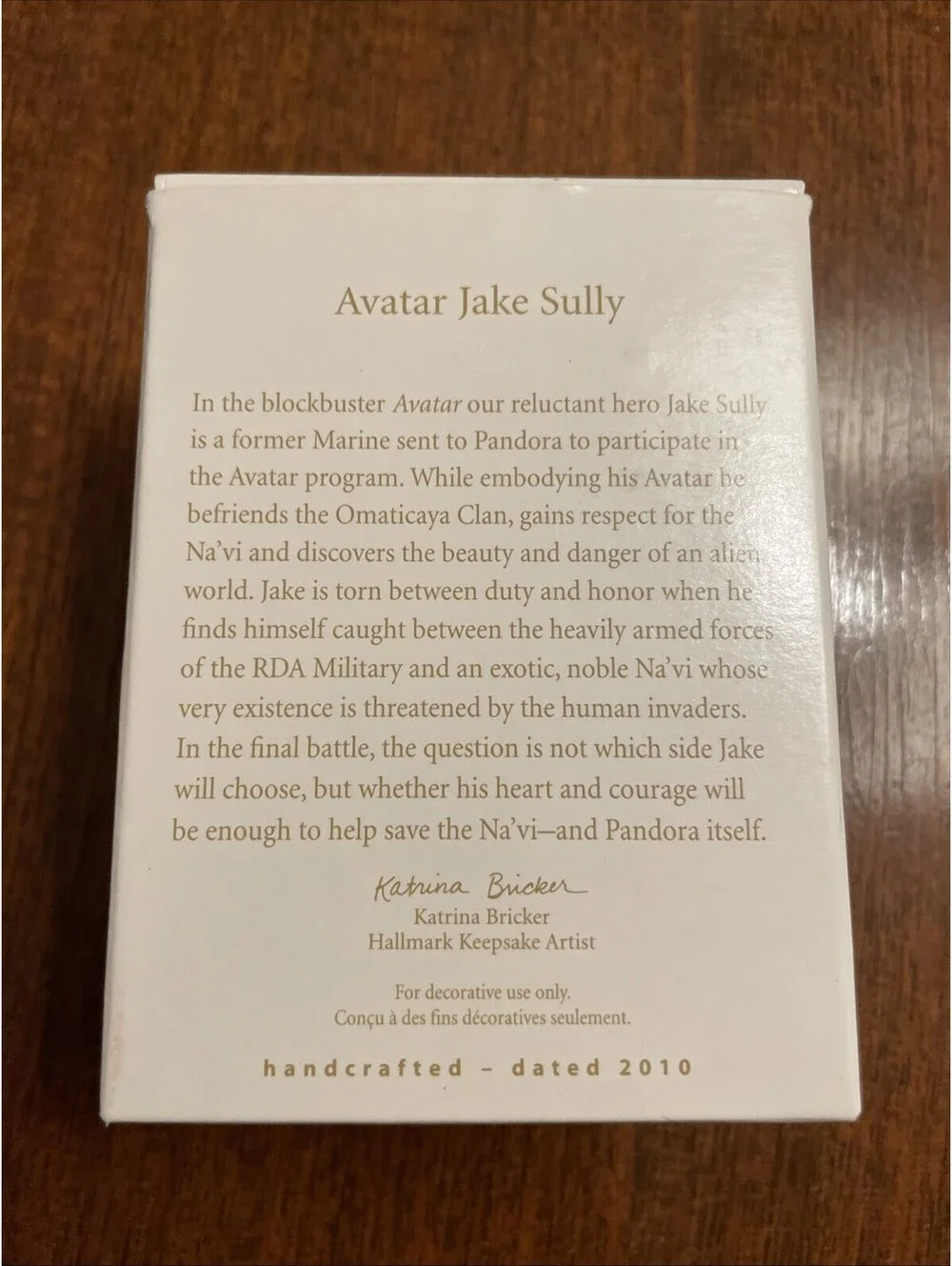 2010 Hallmark Keepsake “Avatar Jake Sully” Christmas Tree Ornament